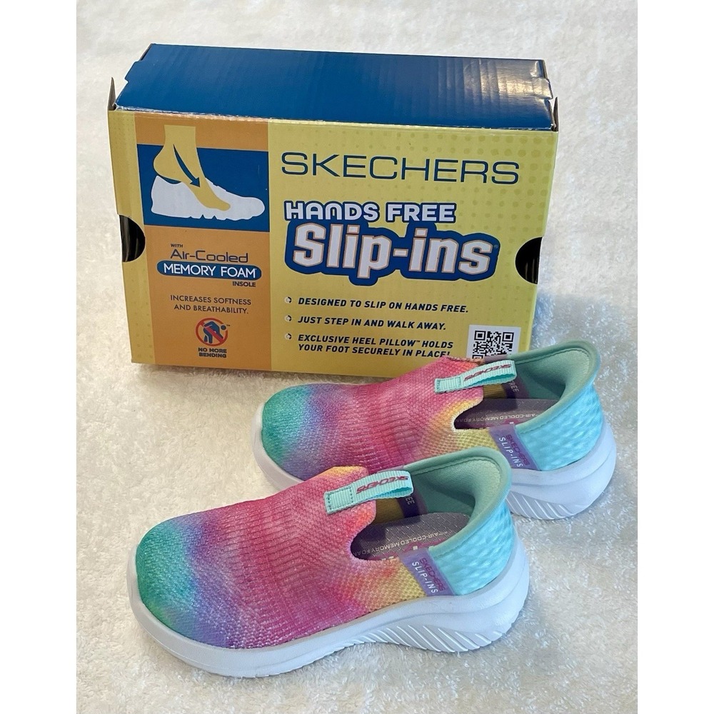Skechers Shoes Baby Toddler Girls Size 6 Hands Free Slip Ins Pink Cloud Sneakers